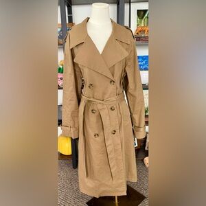 Good American Classic long tan trench coat! 🧥